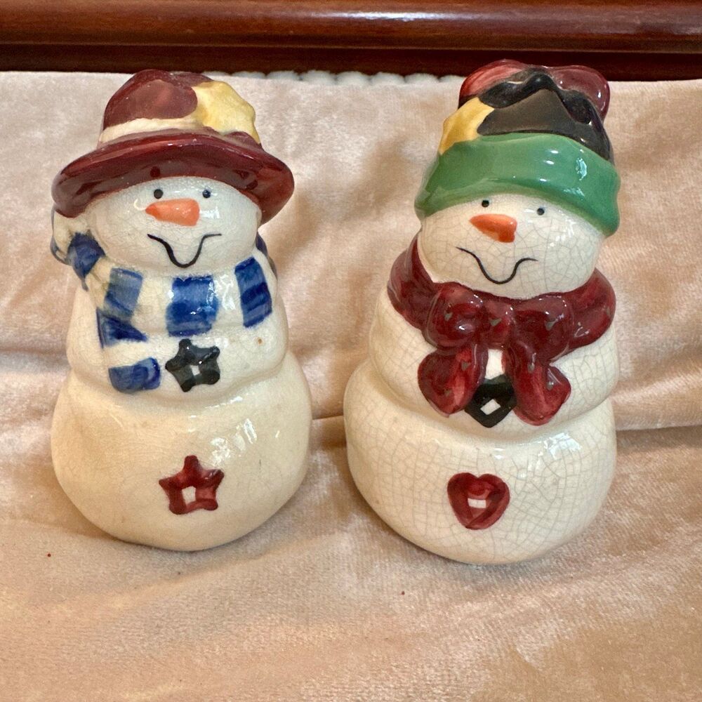 Vintage Vigor Snowman Salt & Pepper Shakers